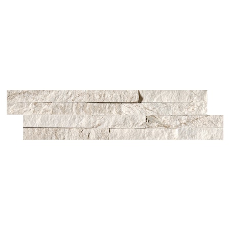 Msi Royal White Splitface Ledger Panel SAMPLE Natural Quartzite Wall Tile ZOR-PNL-0063-SAM